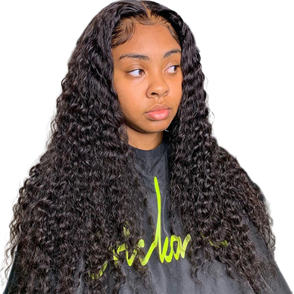 Lace Front Human Hair Wigs 13x4 Lace Wig Deep Wave, Pre-plucked, 180% Density-SULMY | SULMY.