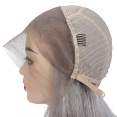 Grey Wigs Human Hair Silver Grey Lace Front Colored Wigs SULMY | SULMY.