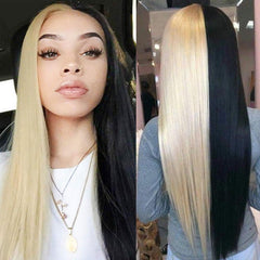 Colored Human Hair Wigs Dyed Transparent Lace Front Wig | SULMY.