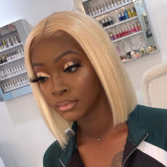 Honey Blonde Bob Lace Front Wig Colored Short Human Hair Wigs -SULMY | SULMY.