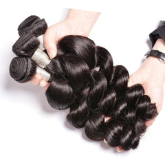 3 Bundles Deal Loose Wave Brazilian Virgin Human Hair Weave Bundles | SULMY.