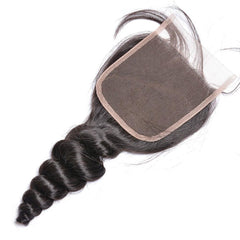 Bundles with Closure Loose Wave Brazilian Virgin Human Hair Weave Bundles 3+1 | SULMY.