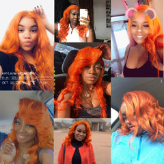 Orange Hair Weave Bundles With Frontal Body Wave | SULMY.