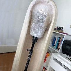 SULMY White Wig Human Hair