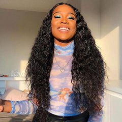 4x4 Lace Closure Wig Pre Plucked Closure Wigs 180% Density -Water Wave -SULMY | SULMY.