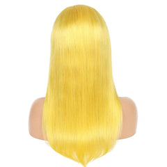 Yellow Wigs Human Hair Yellow Lace Front Colored Wig SULMY | SULMY.