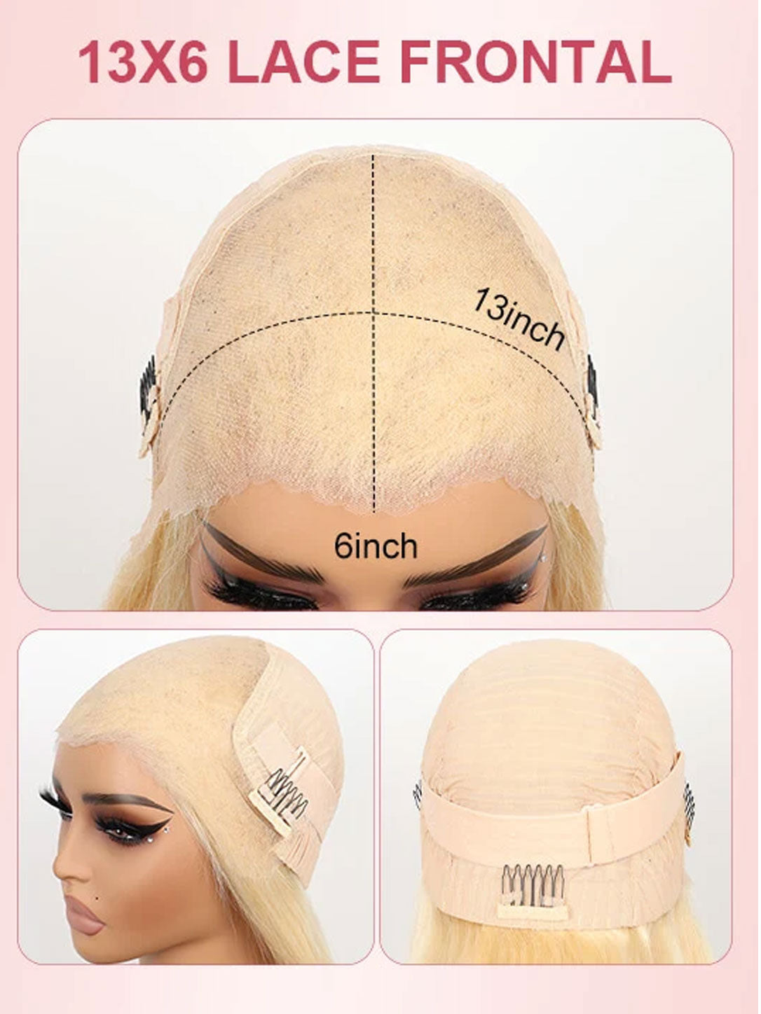 13×6 lace frontal wig cap construction