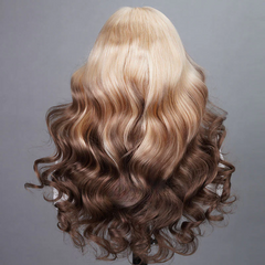 Reverse Blonde #30 Mix Color Loose Body Wave Wigs 100% Human Hair