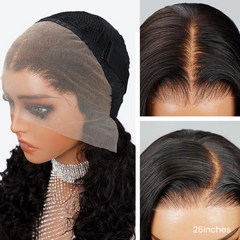Highlights #27 Colored Human Hair Wig Jerry Curly Breathable Cap Free Part