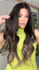 SULMY Black to Warm Gray Ombre Wigs 100% Real Human Hair for Caucasian 180% Density