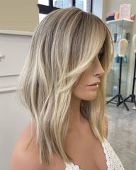 SULMY Ombre Blonde Lace Frontal Wig for White Women 100% Human Hair
