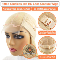 SULMY Chestnut and Burnt Orange Red Wigs 100% Real Human Hair for Caucasian Women