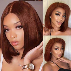 Glueless Lace Straight Bob Wig 100% Virgin Human Hair