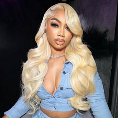Mixed Brown&Blonde Color #12/613 Highligh Body Wave Human Hair Wig