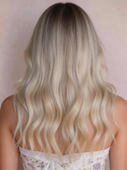 SULMY Rooted Champagne Wigs 100% Real Human Hair for Caucasian