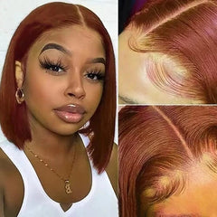 Glueless Lace Straight Bob Wig 100% Virgin Human Hair