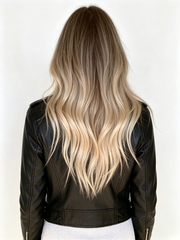 SULMY Long Ombre Blonde Human Lace Front Wigs for White Women 100% Human Hair