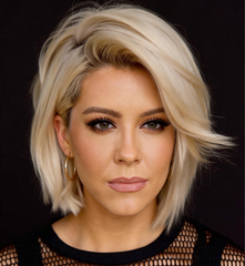 SULMY Soft Butter Blonde Bob Wigs 100% Real Human Hair for Caucasian
