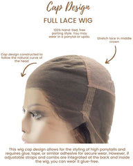 SULMY Streaky Dark Ash Blonde Wigs 100% Real Human Hair for Caucasian Women