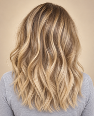 SULMY Subtle Honey Blonde Balayage Wigs-Long Version — back view, AI-generated visualization [transfer:15428200038620-back]