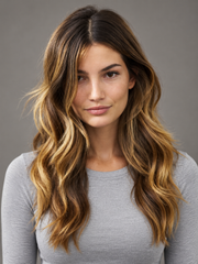 SULMY Blonde Layered Long Loose Front Wigs for White Women 100% Human Hair — front view, AI-generated visualization [transfer:15428212326620-front]