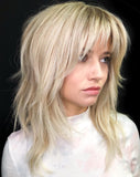Shaggy Cut for Light Blonde Wigs 100% Real Human Hair for Caucasian | Free Shipping