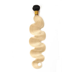 Ombre Blonde Hair Weave 1 Bundles Human Hair Dark Roots Body Wave | SULMY.