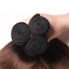 Sulmy 3 Bundles With Closure 1b #4 #27 Ombre straight Brazilian Hair Weave | SULMY.