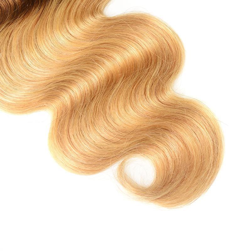 Sulmy 1 Bundle 1b #4 #27 Three Tone Colored body wave Ombre Brazilian Human Hair Weave | SULMY.