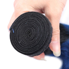 Royal Blue Hair Weave 1 Bundles Dark Roots Electric Blue Human Hair Body Wave | SULMY.