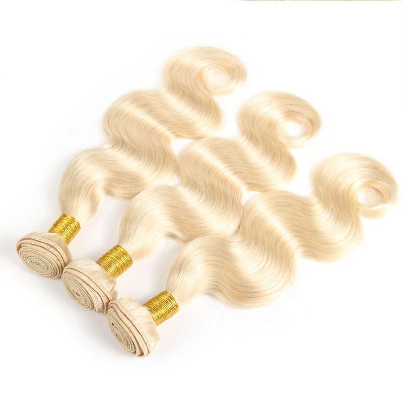 613 Bundles With Closure Body Wave Honey Blonde Hair Weave With Closure | SULMY.