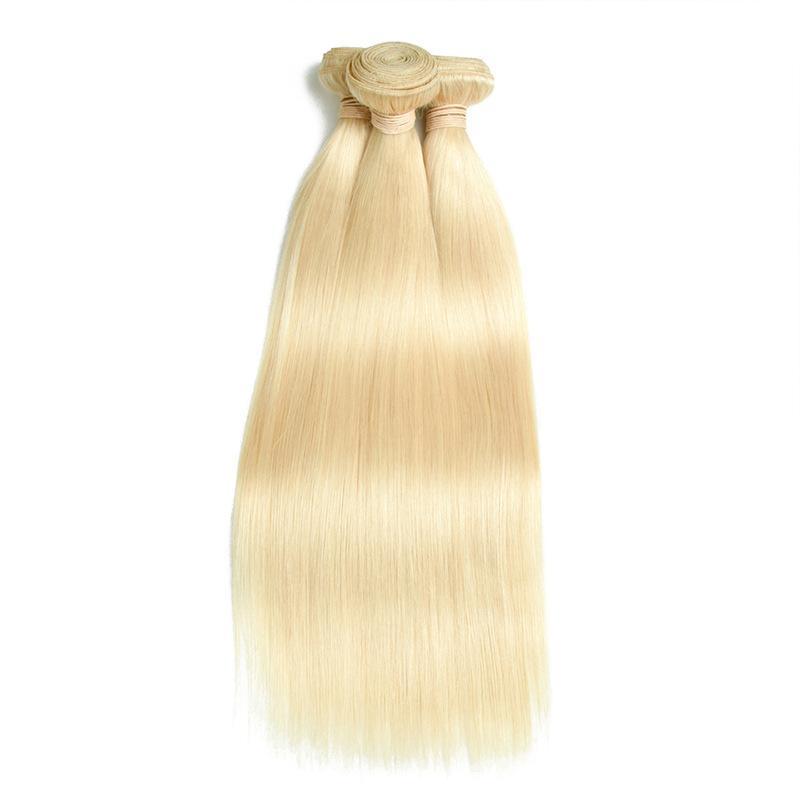613 Bundles With Frontal Straight Honey Blonde Hair Weave With Lace Frontal | SULMY.