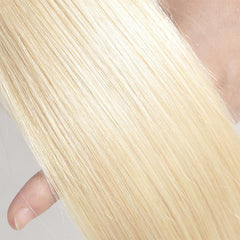 613 Bundles With Frontal Straight Honey Blonde Hair Weave With Lace Frontal | SULMY.