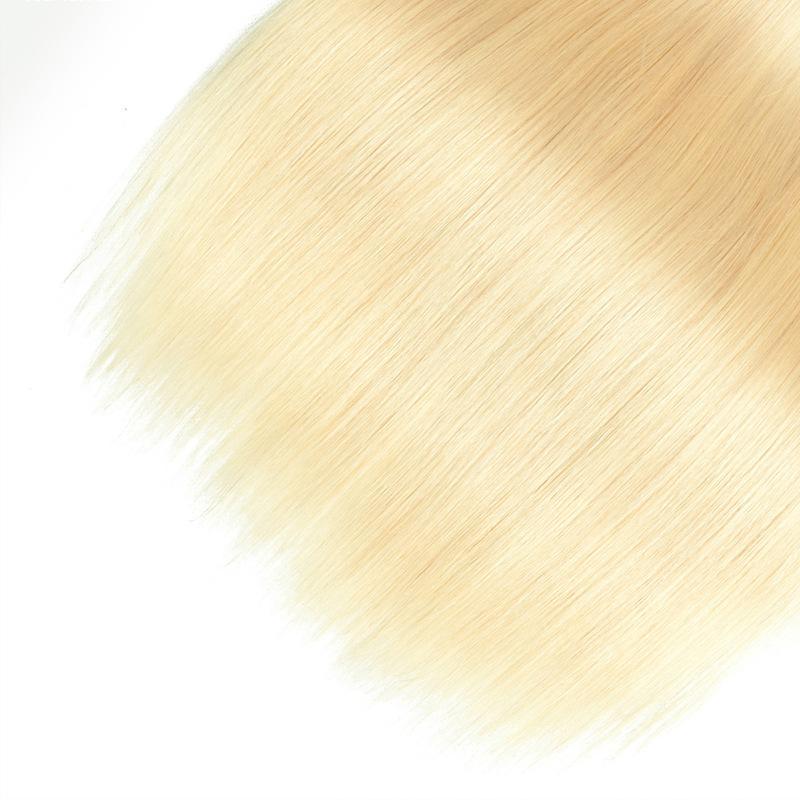 613 Bundles With Frontal Straight Honey Blonde Hair Weave With Lace Frontal | SULMY.