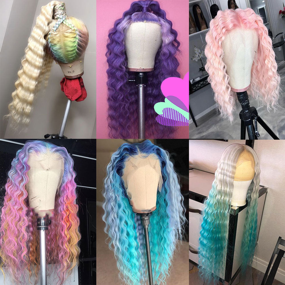 613 Blonde Deep Wave Wig 100% Real Human Hair