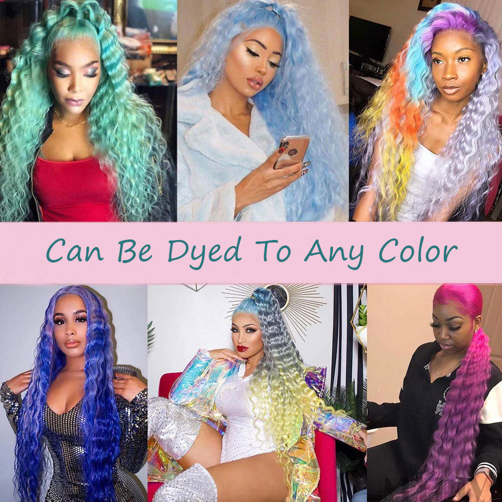 613 Blonde Deep Wave Wig 100% Real Human Hair