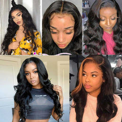SULMY HD Lace Frontal Wig Body Wave Transparent Human Hair Wigs