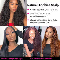 SULMY HD Lace Frontal Wig Deep Curly Transparent Human Hair Wigs