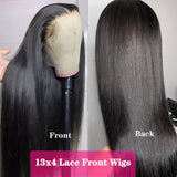 SULMY HD Lace Frontal Wig Straight Transparent Human Hair Wigs