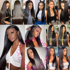 SULMY HD Lace Frontal Wig Straight Transparent Human Hair Wigs