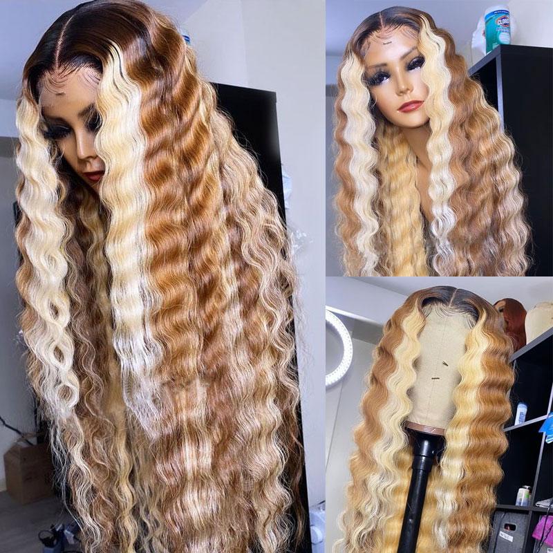 Human hair top wigs with color