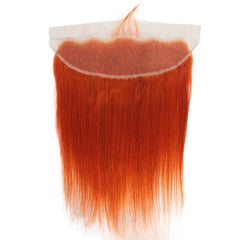 Orange Hair Weave Bundles With Frontal Straight | SULMY.