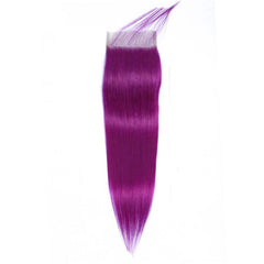 Purple Bundles With Closure Straight Dark Purple Weave With Closure
