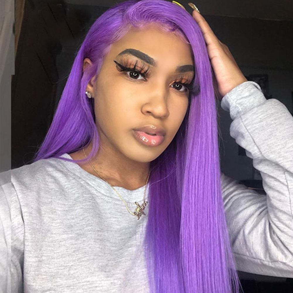 Human hair purple deals wig
