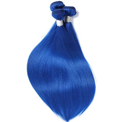Remy Blue Human Hair Bundles Straight Royal Blue Hair Weave