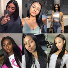 U Part Wig 2x4Inch Half Wigs Human Hair Silky Straight SULMY | SULMY.