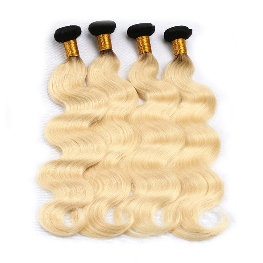 Dark Roots 613 Human Hair Bundles Blonde Body Wave Hair Weave | SULMY.