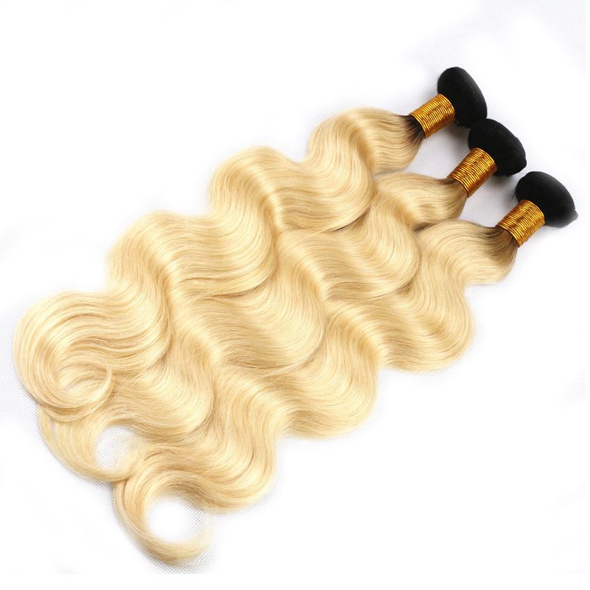 Dark Roots 613 Bundles With Frontal Body Wave Blonde Human Hair | SULMY.