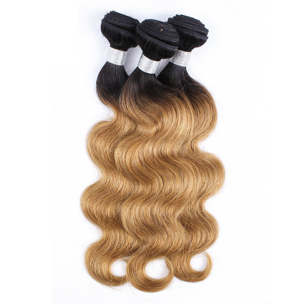 Sulmy 3 Bundles 1b/#27 Two Tone Colored body wave Ombre Brazilian Human Hair Weave | SULMY.