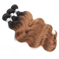Sulmy 3 Bundles With Frontal Closure 1b #30 Ombre body wave Brazilian Hair Weave | SULMY.